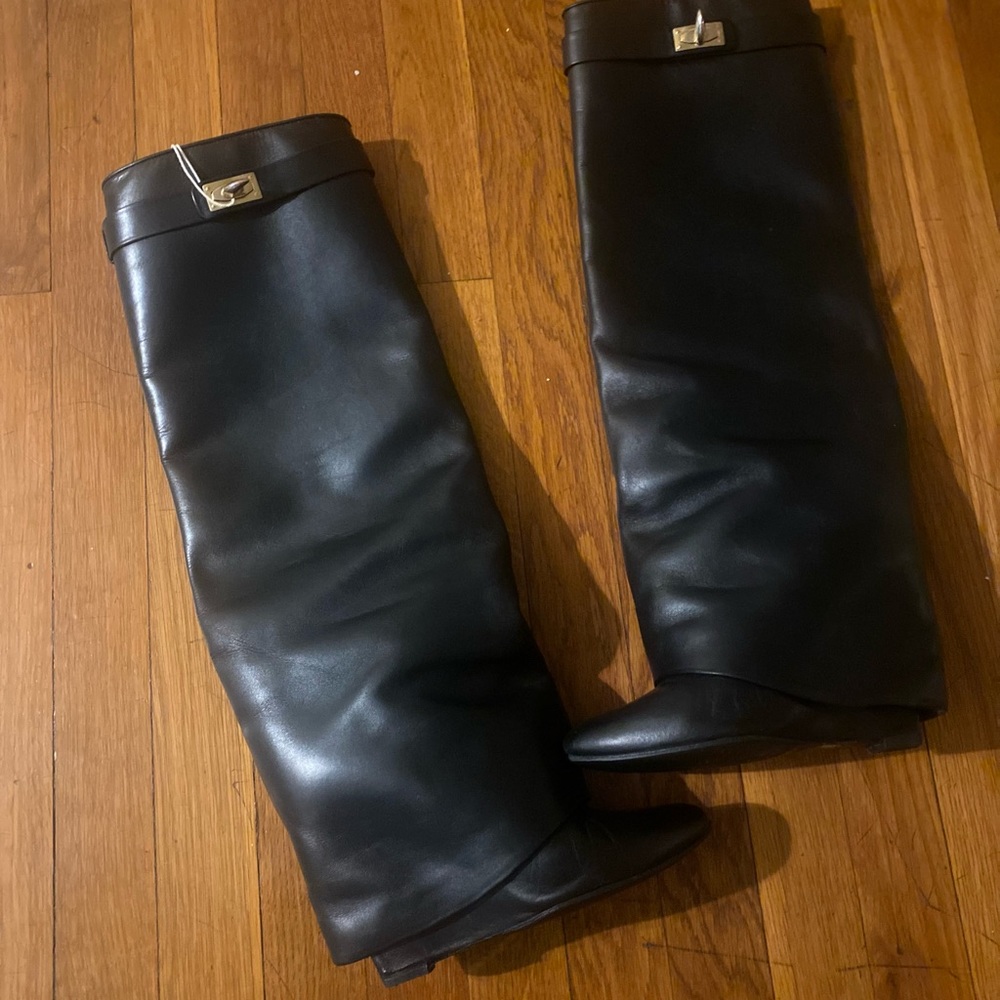 Black Givenchy shark boots